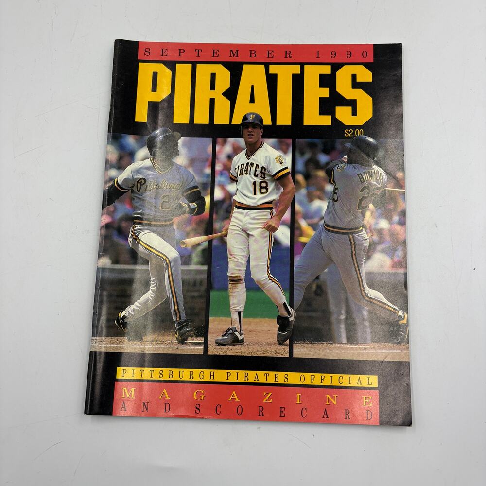 1990 Pittsburgh Pirates Magazine September Barry Bonds Bonilla Van Slyke MLB